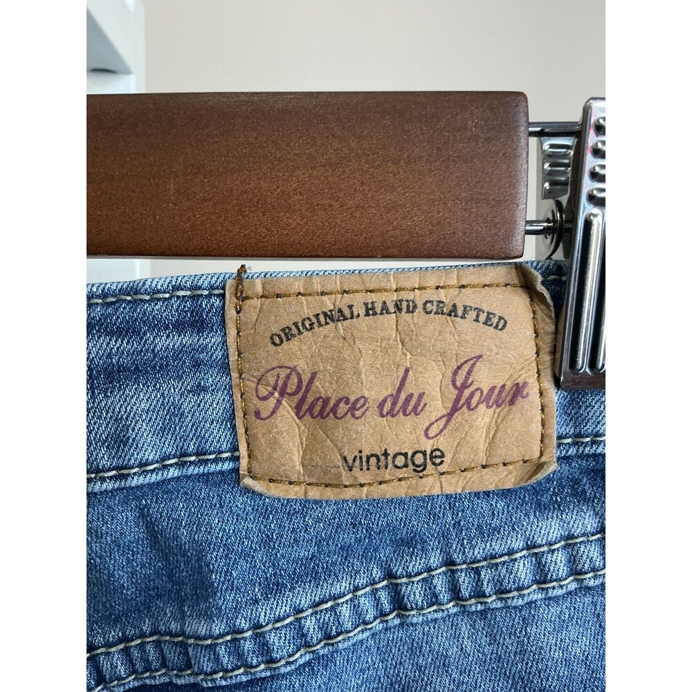 Original Vintage Hand Crafted Place Du Jour Denim Jeans Size 38 European - Picture 5 of 8